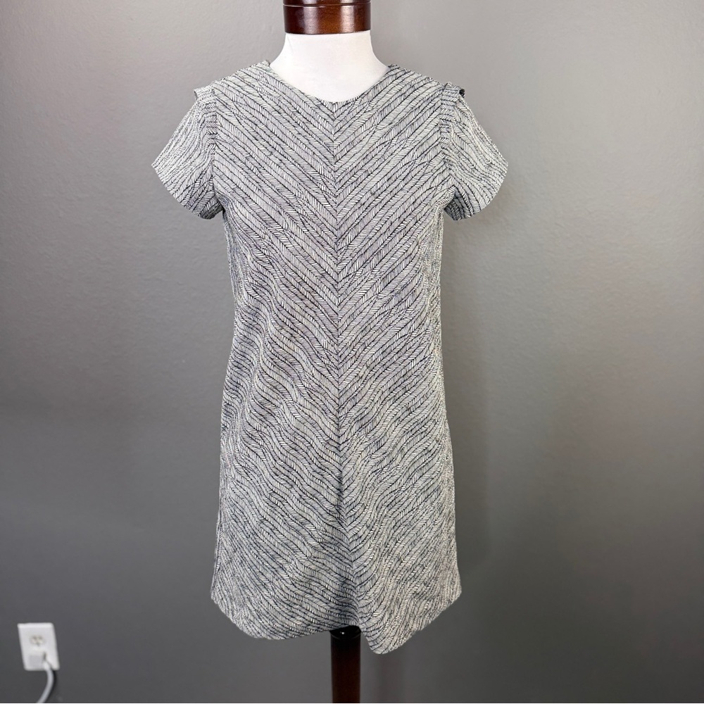 Zara Basic Collection Black white Geometric Chevr… - image 1